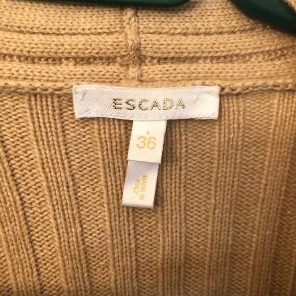 ESCADA  | Tan knit button up cardigan - Picture 2 of 8